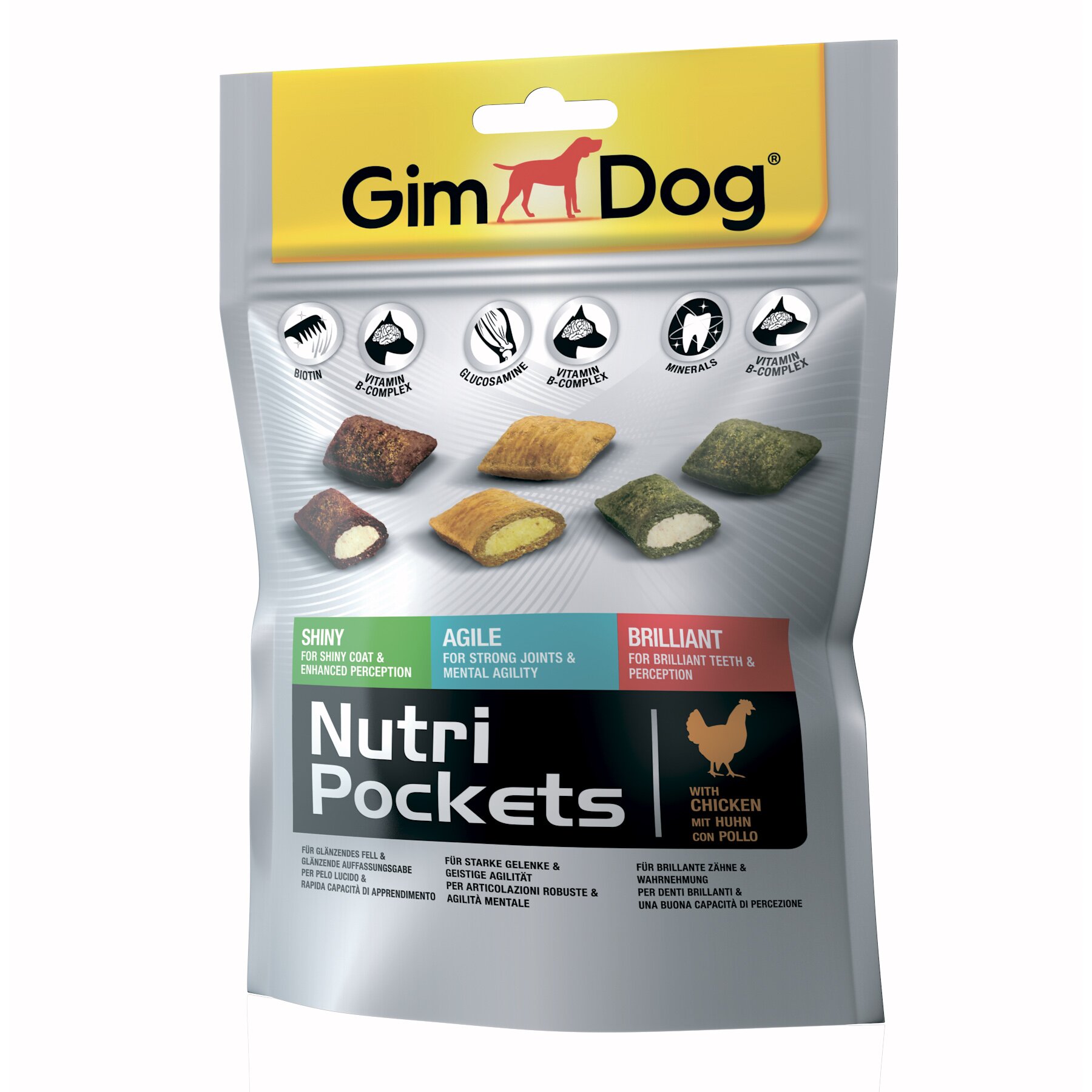 Ласощі для собак GimDog Nutri Pockets Mix 150 г (мультивітамін)
