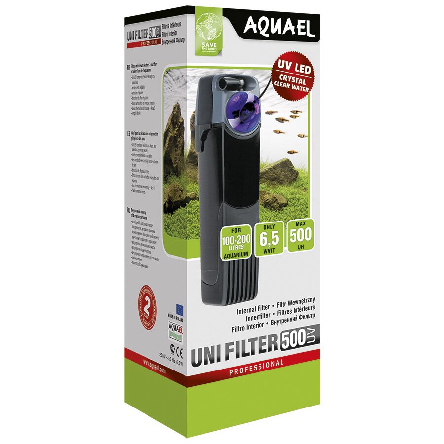 Внутрішній фільтр Aquael «UNI Filter UV 500» для акваріума 100-200 л Внутрішній фільтр Aquael «UNI Filter UV 500» для акваріума 100-200 л