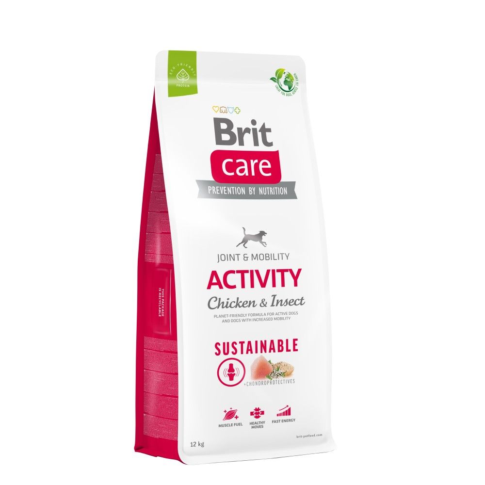 Пробник сухий корм для собак Brit Care Sustainable Activity 100 г - курка та комахи Пробник сухий корм для собак Brit Care Sustainable Activity 100 г - курка та комахи