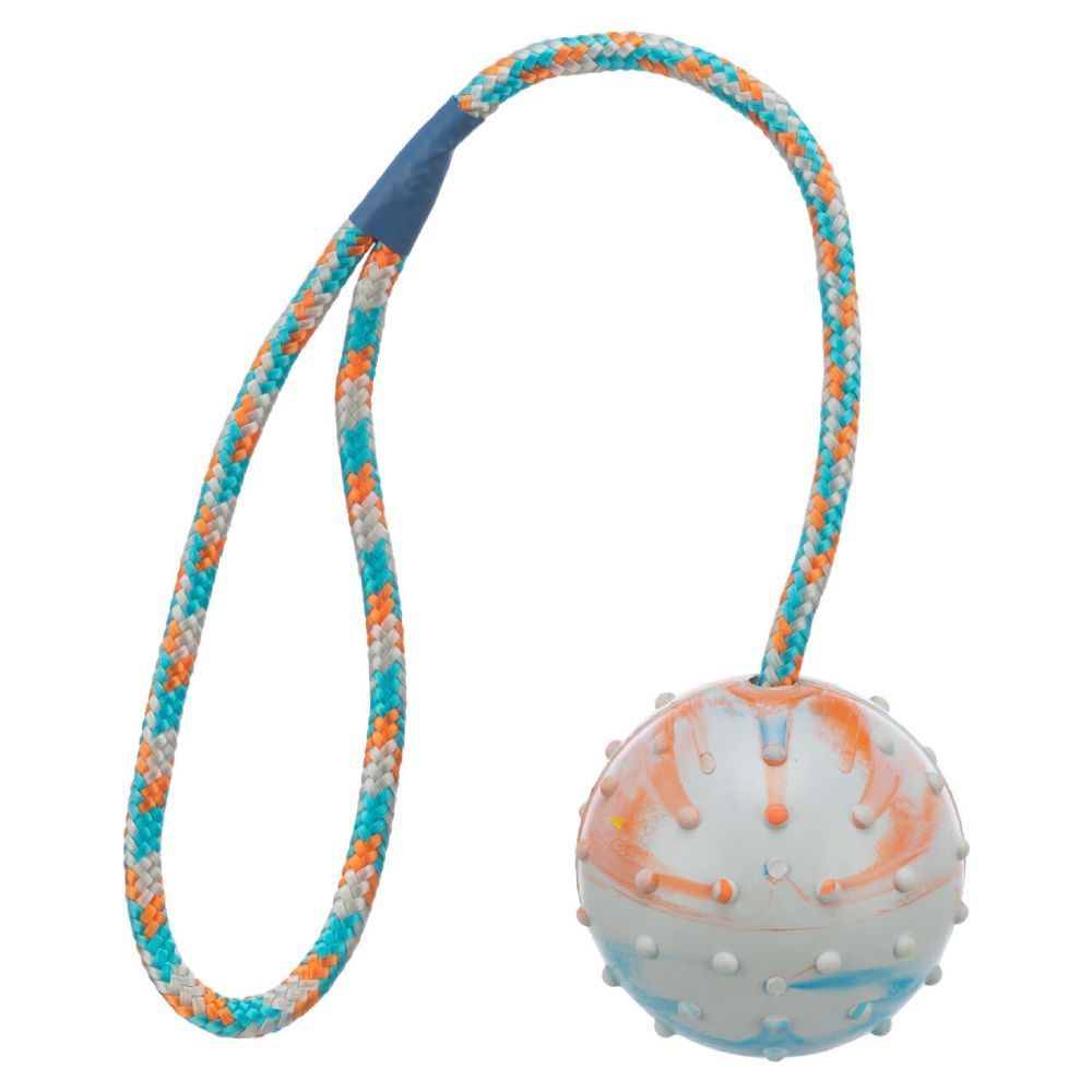 Trixie Ball on Rope іграшка для собак 6х30 см - різнокольоровий Trixie Ball on Rope іграшка для собак 6х30 см - різнокольоровий