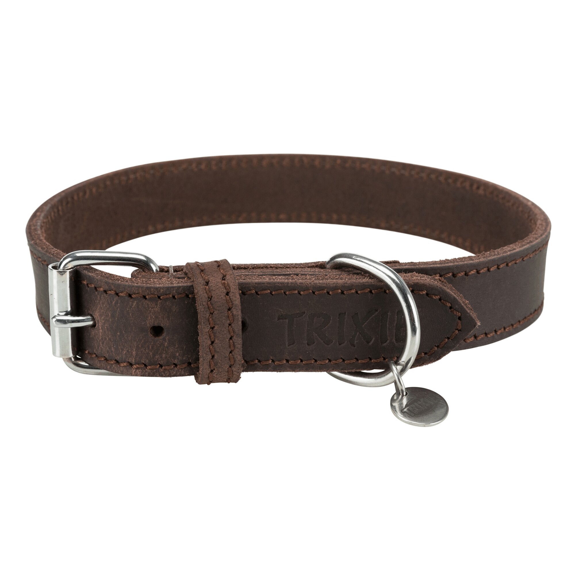 Ошейник Trixie кожаный «Rustic» M-L 42-48 см / 25 мм (коричневый) Ошейник Trixie кожаный «Rustic» M-L 42-48 см / 25 мм (коричневый)