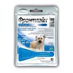 Капли на холку Boehringer Ingelheim Frontline от 10 до 20 кг, 1 пипетка Капли на холку Boehringer Ingelheim Frontline от 10 до 20 кг, 1 пипетка