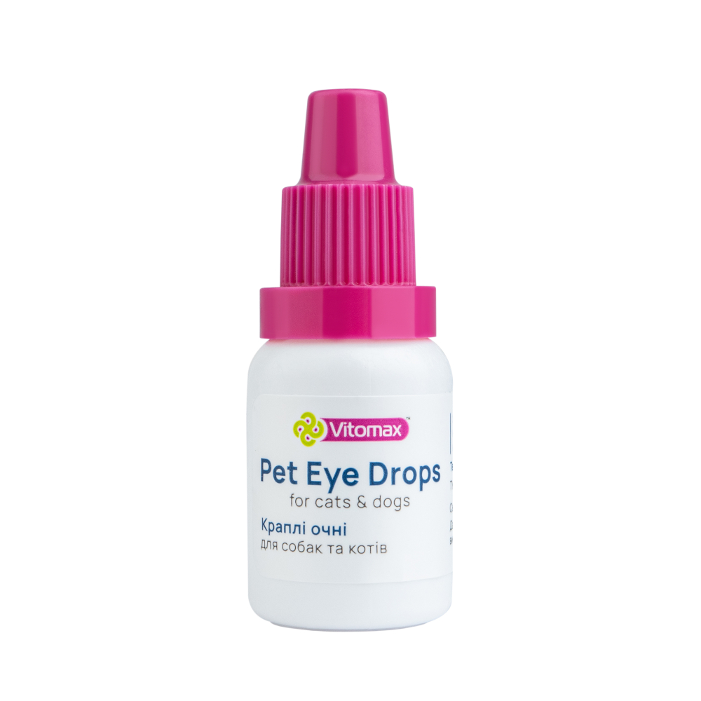 Vitomax Pet Eye Drops краплі для котів та собак 10 мл Vitomax Pet Eye Drops краплі для котів та собак 10 мл