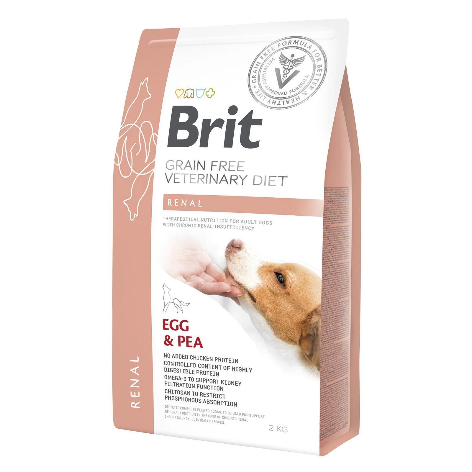 Сухой корм для собак Brit Grain Free Veterinary Diet Renal 2 кг - яйцо