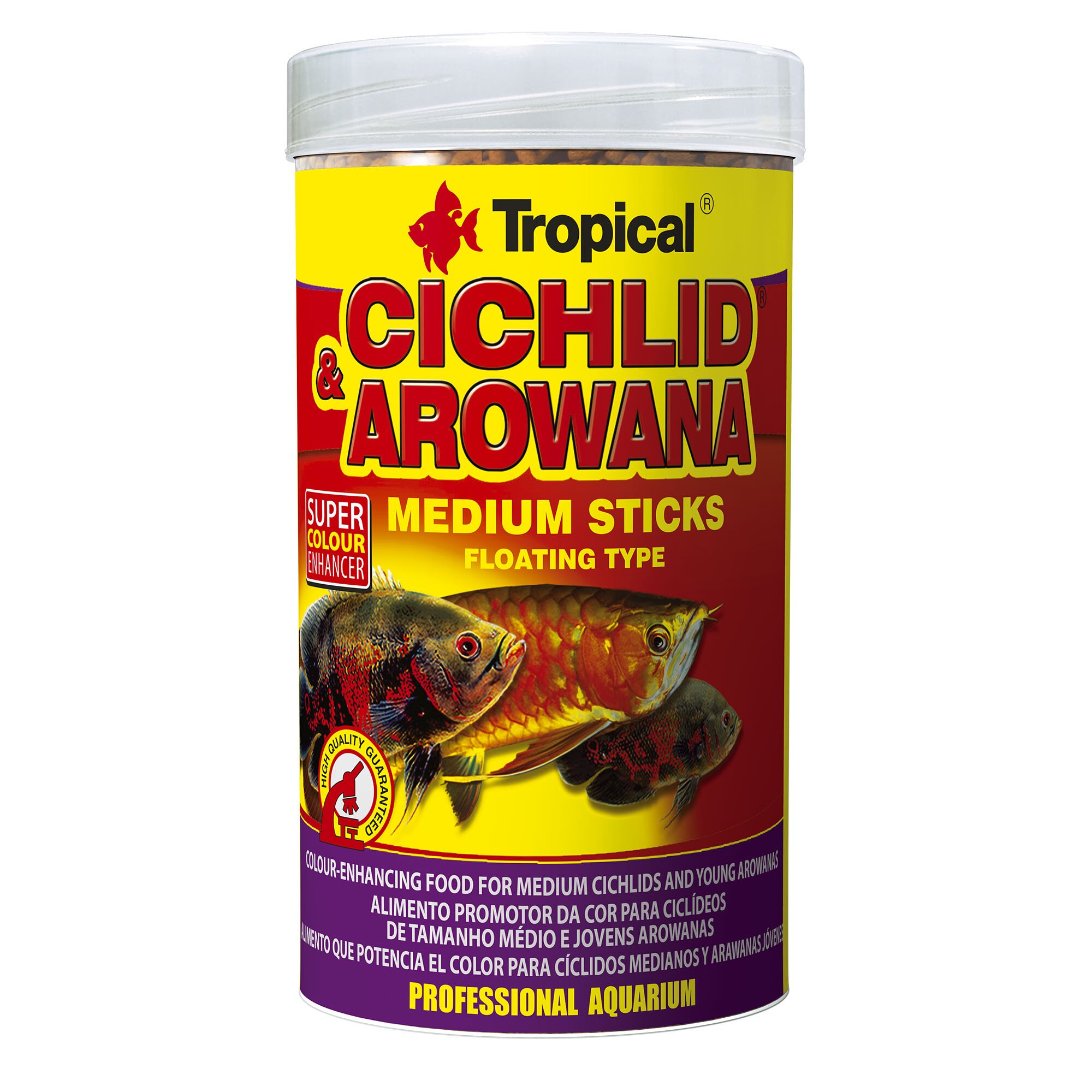 Сухой корм для аквариумных рыб Tropical в палочках «Cichlid & Arowana Medium Sticks» 250 мл (для плотоядных цихлид) Сухой корм для аквариумных рыб Tropical в палочках «Cichlid & Arowana Medium Sticks» 250 мл (для плотоядных цихлид)