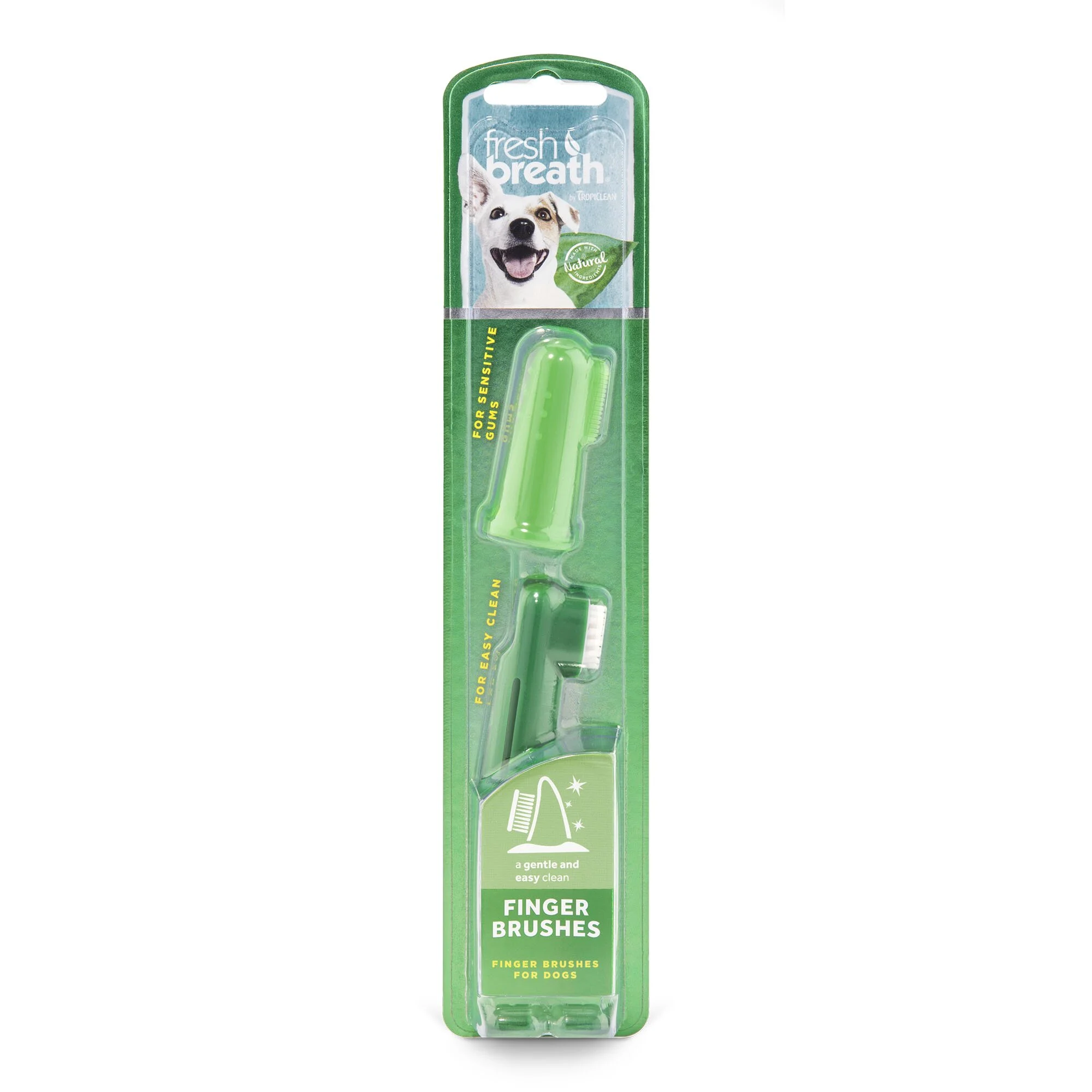 Зубная щётка-напалечник и массажная щётка-напалечник TropiClean «Fresh Breath», набор
