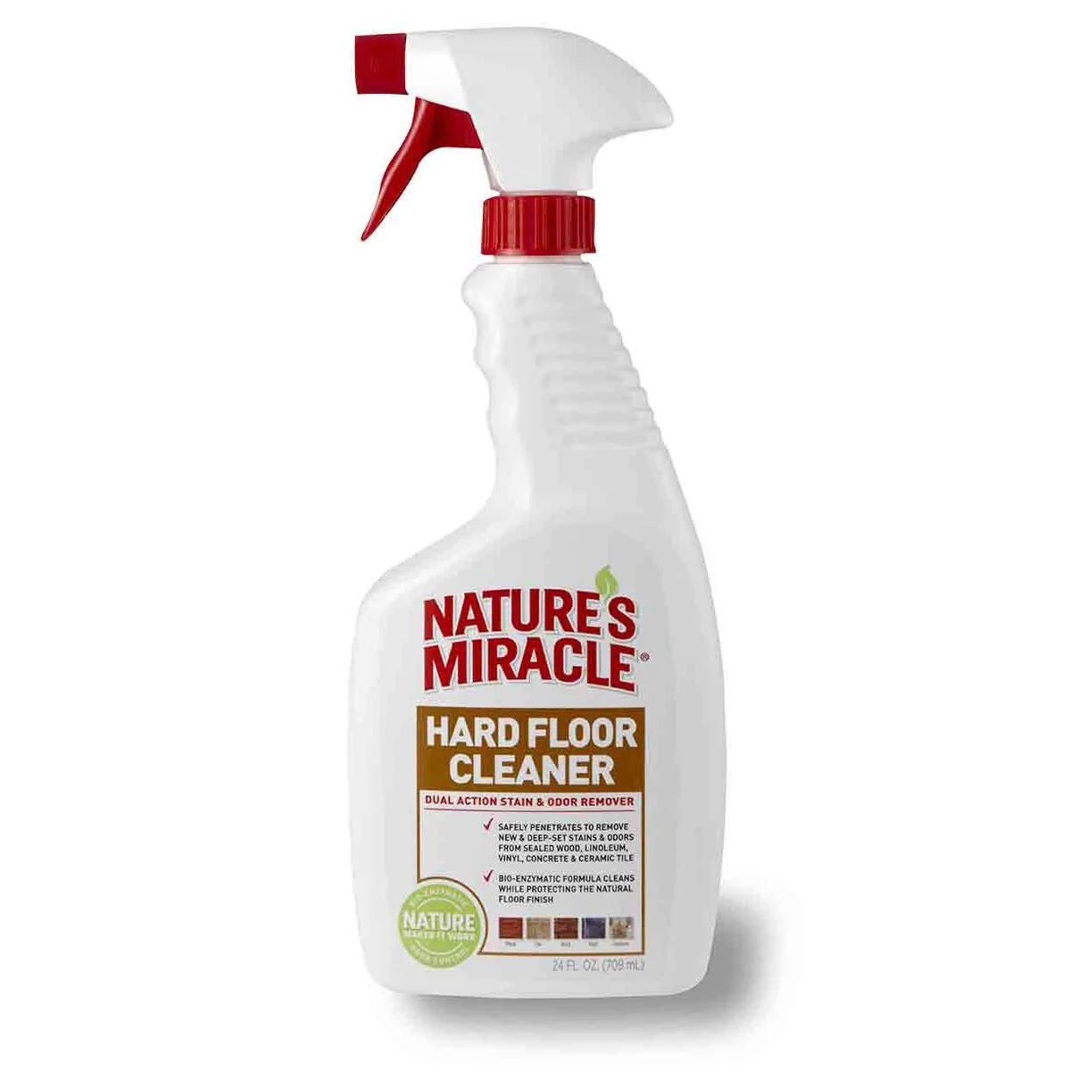 Спрей-устранитель Nature's Miracle «Stain & Odor Remover. Hard Floor Cleaner» для удаления пятен и запахов на полах 709 мл - 680221 /5553