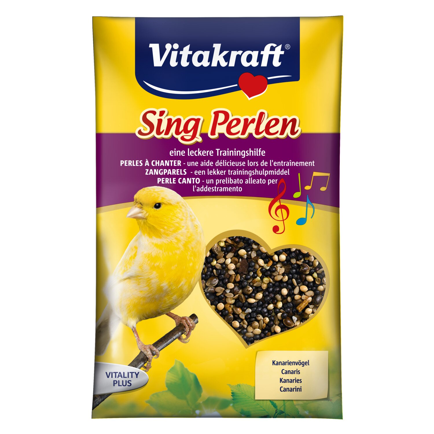 Вітаміни для канарок Vitakraft «Sing Perlen» насіння 20 г (для стимуляції співу)