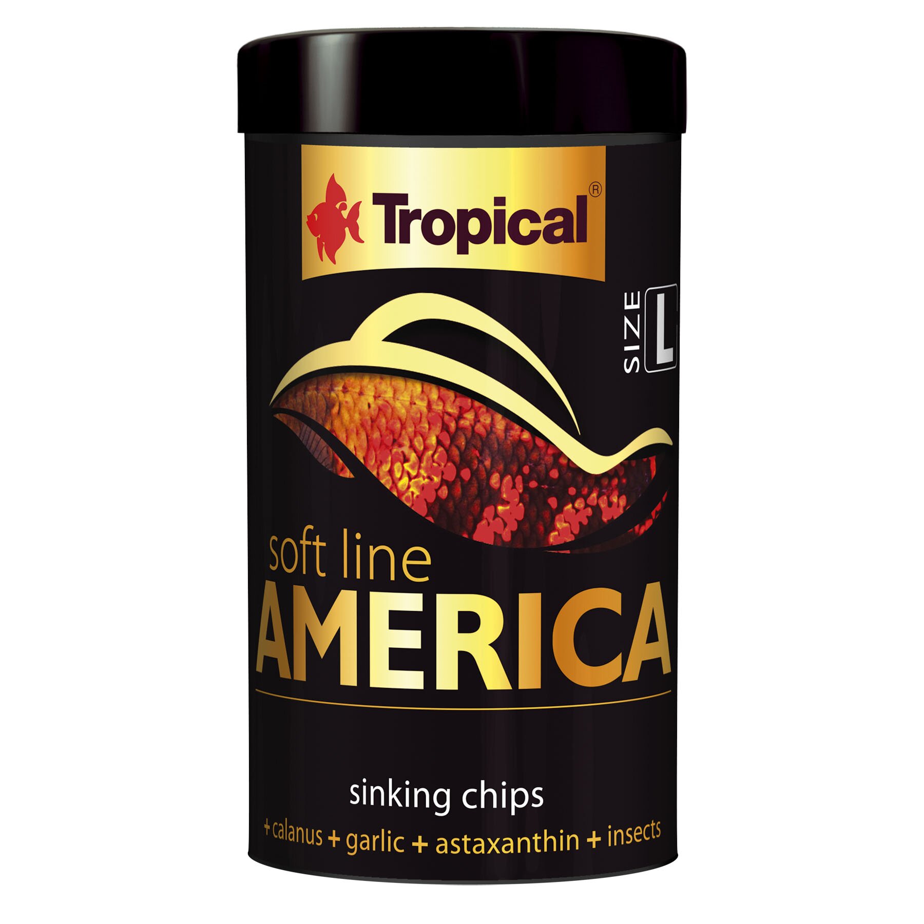 Сухой корм для аквариумных рыб Tropical в чипсах «Soft Line America» L 100 мл (для плотоядных цихлид) Сухой корм для аквариумных рыб Tropical в чипсах «Soft Line America» L 100 мл (для плотоядных цихлид)