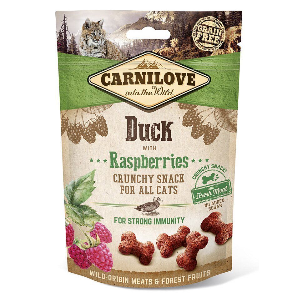 Ласощі для котів Carnilove Duck with Raspberries 50 г - качка та малина Ласощі для котів Carnilove Duck with Raspberries 50 г - качка та малина