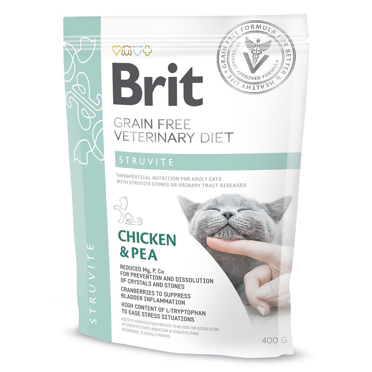 Сухий корм для котів Brit GF Veterinary Diet Struvite 400 г - курка та горох Сухий корм для котів Brit GF Veterinary Diet Struvite 400 г - курка та горох