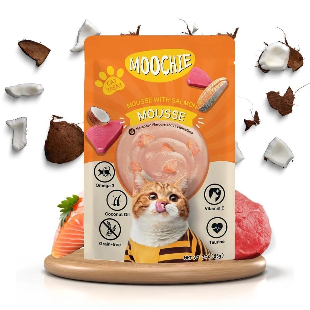 Влажный корм для кошек Moochie Mousse 70 г - тунец и лосось Влажный корм для кошек Moochie Mousse 70 г - тунец и лосось