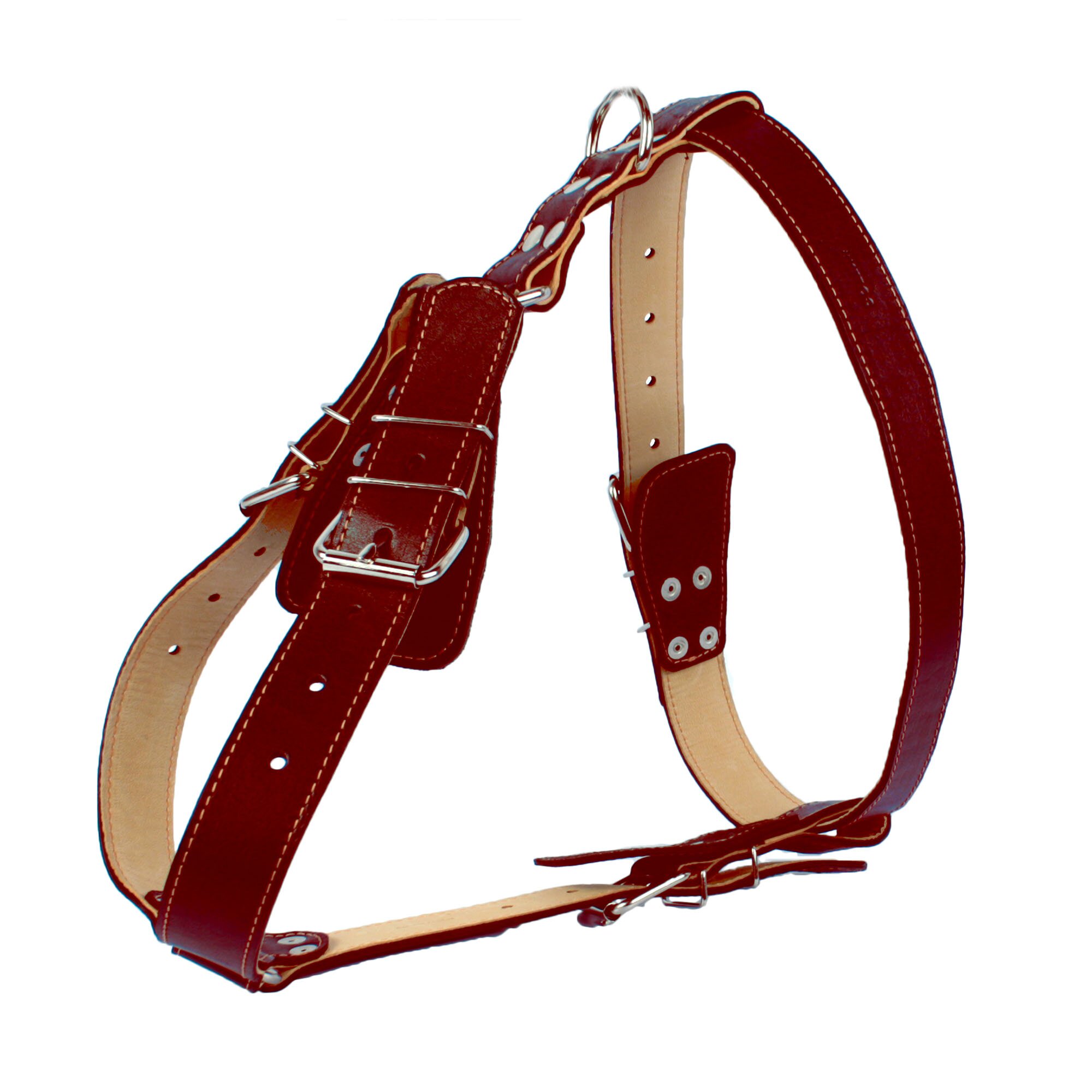 Шлейка Collar кожаная двойная А:60-84 см / В:77-92 см / 35 мм (коричневая, черная) Шлейка Collar кожаная двойная А:60-84 см / В:77-92 см / 35 мм (коричневая, черная)