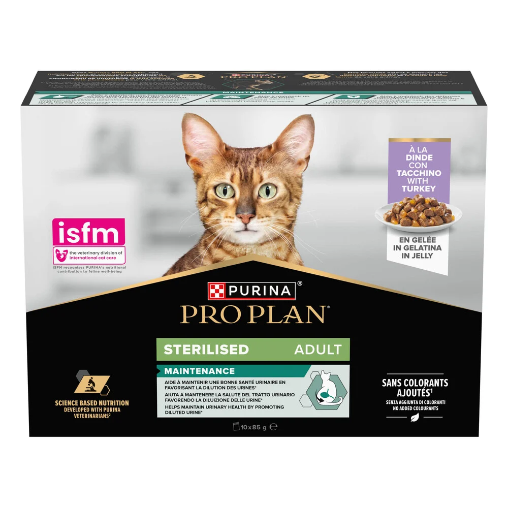 Набор влажного корма для кошек Pro Plan Sterilised Adult 10 шт х 85 г - индейка Набор влажного корма для кошек Pro Plan Sterilised Adult 10 шт х 85 г - индейка