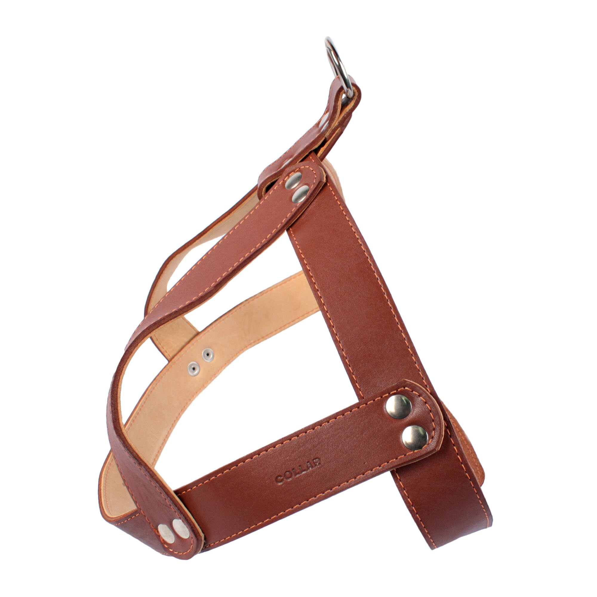 Шлейка Collar кожаная двойная C:57 см / В:73-88 см / 35 мм (коричневая, черная) Шлейка Collar кожаная двойная C:57 см / В:73-88 см / 35 мм (коричневая, черная)