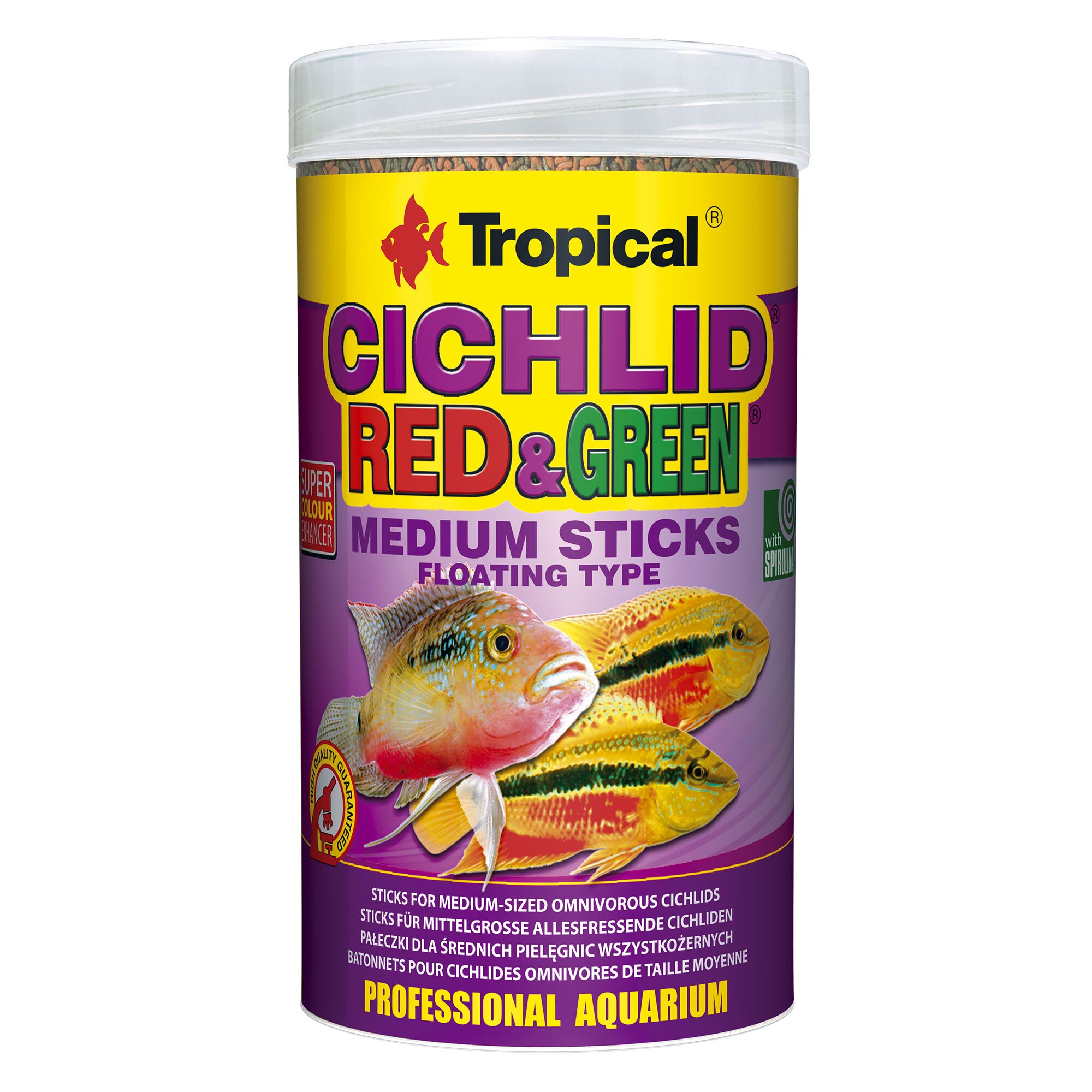 Сухой корм для аквариумных рыб Tropical в палочках «Cichlid Red & Green Medium Sticks» 250 мл (для всех цихлид) Сухой корм для аквариумных рыб Tropical в палочках «Cichlid Red & Green Medium Sticks» 250 мл (для всех цихлид)
