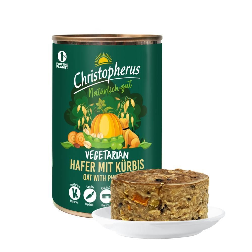 Вологий корм для собак Christopherus Vegetarian Adult 400 г - овес та гарбуз