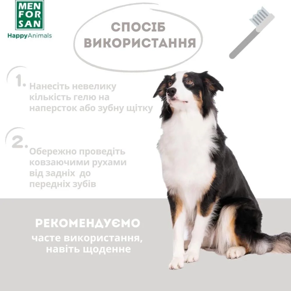 Menforsan Gel Dental гель для чищення зубів собак 60 мл Menforsan Gel Dental гель для чищення зубів собак 60 мл