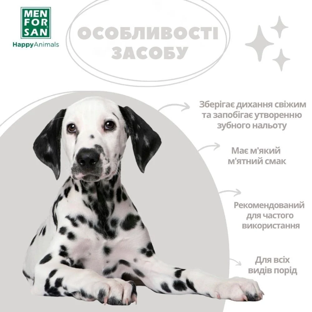 Menforsan Gel Dental гель для чищення зубів собак 60 мл Menforsan Gel Dental гель для чищення зубів собак 60 мл