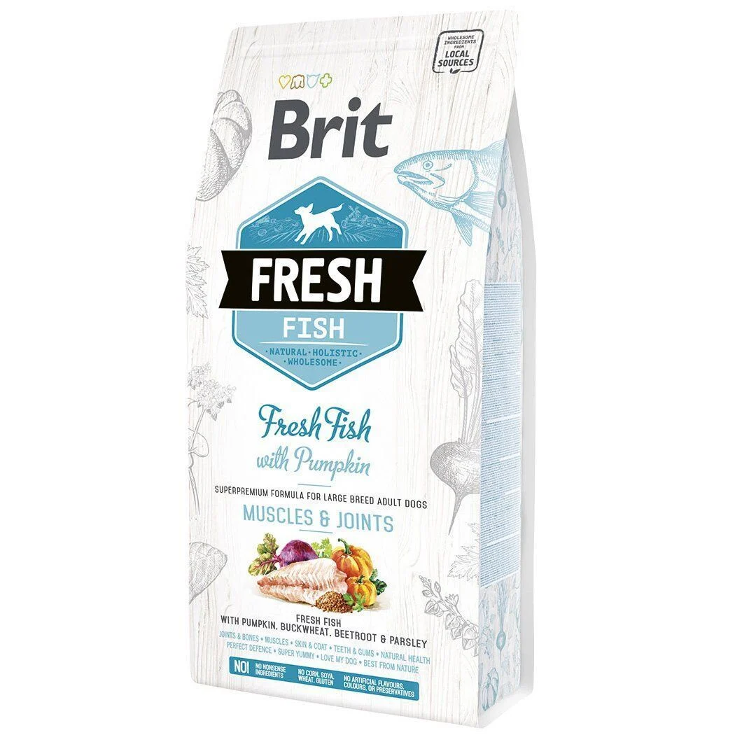 Сухий корм для собак Brit Fresh Adult Muscles & Joints 2,5 кг - риба та гарбуз Сухий корм для собак Brit Fresh Adult Muscles & Joints 2,5 кг - риба та гарбуз