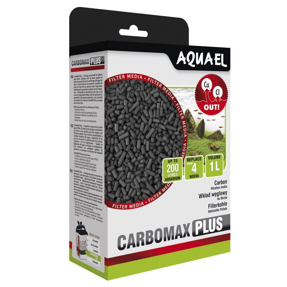 Наповнювач для фільтра Aquael активоване вугілля «CarboMax Plus» (2 x 500 мл) Наповнювач для фільтра Aquael активоване вугілля «CarboMax Plus» (2 x 500 мл)