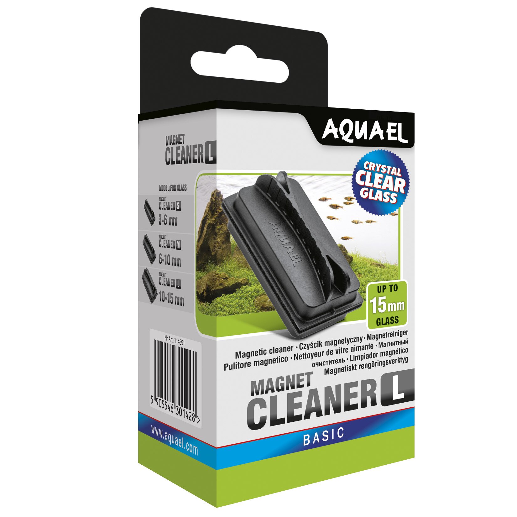Магнит для чистки стекол аквариума Aquael «Magnetic Cleaner» L (10-15 мм) Магнит для чистки стекол аквариума Aquael «Magnetic Cleaner» L (10-15 мм)