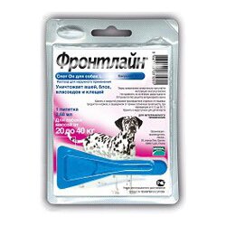 Капли на затылок Boehringer Ingelheim Frontline от 20 до 40 кг, 1 пипетка Капли на затылок Boehringer Ingelheim Frontline от 20 до 40 кг, 1 пипетка