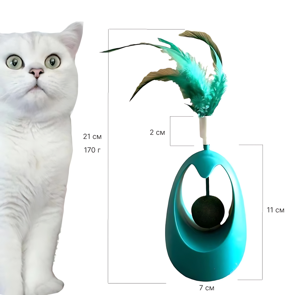 Pet Fun Неваляшка іграшка для котів 8 см - колір в асортименті Pet Fun Неваляшка іграшка для котів 8 см - колір в асортименті