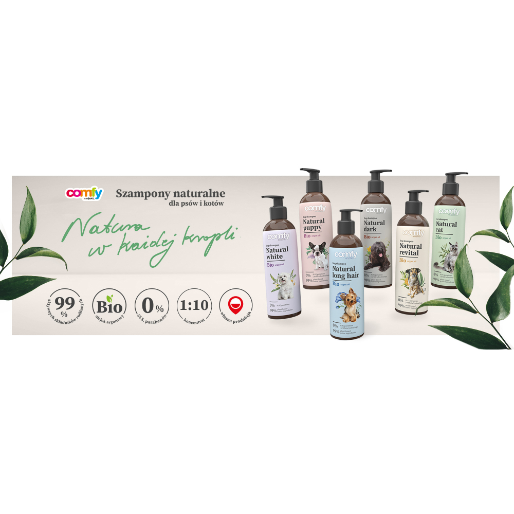 Шампунь для котів Comfy Natural 250 мл - арганова олія Шампунь для котів Comfy Natural 250 мл - арганова олія