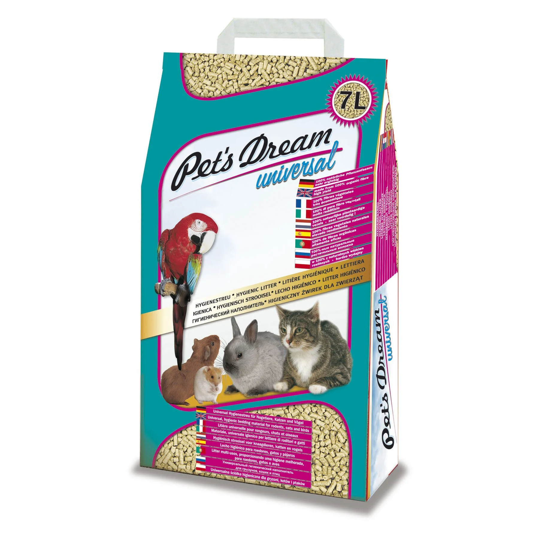 Древесный наполнитель туалета Pet's Dream Universal 1,5 кг/7 л