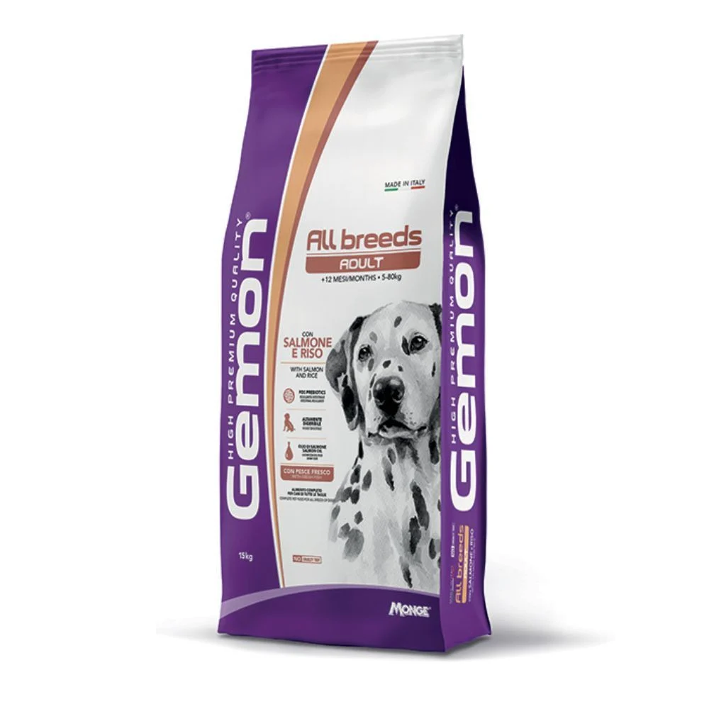 Сухий корм для собак Gemon All Breeds Adult 20 кг - лосось та рис Сухий корм для собак Gemon All Breeds Adult 20 кг - лосось та рис