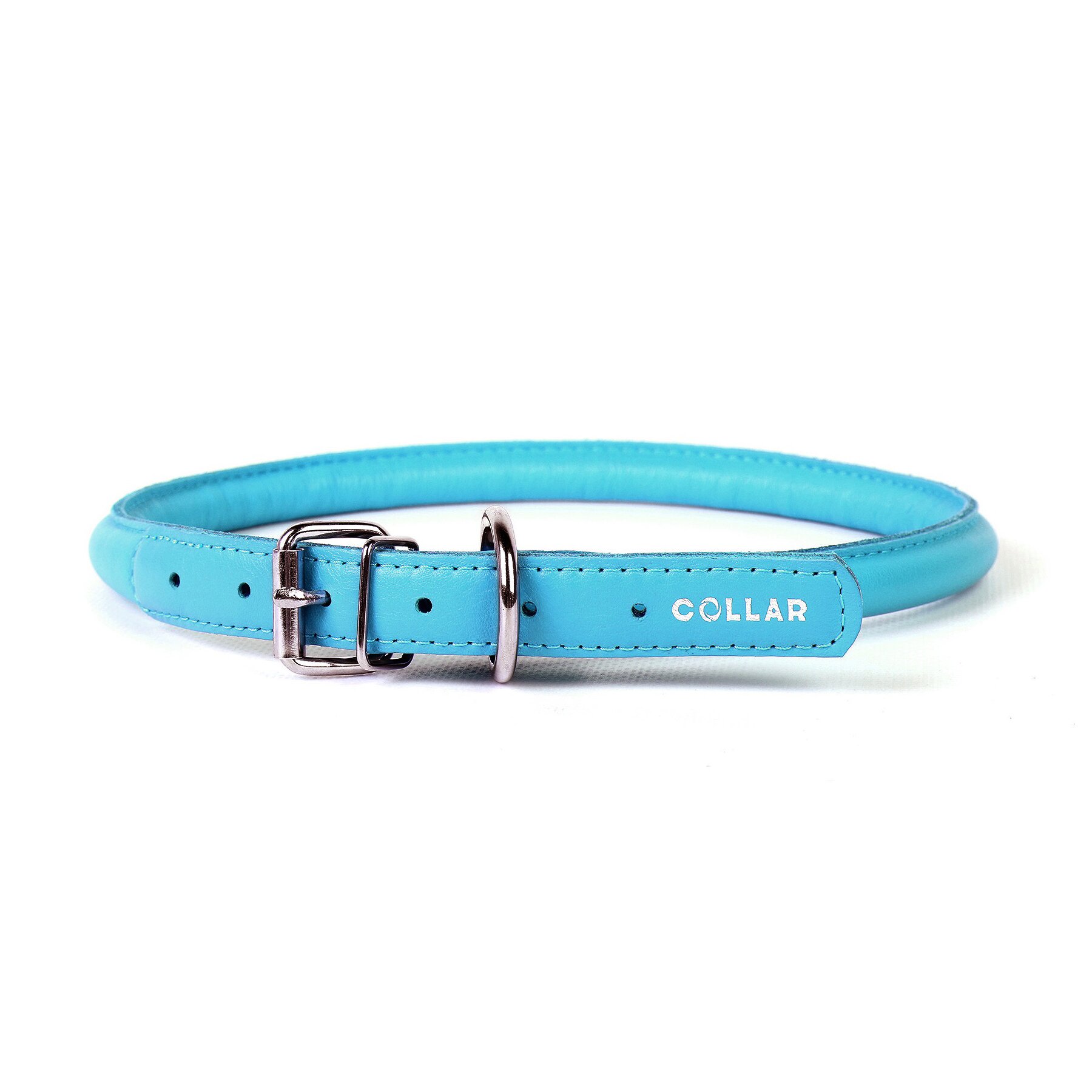 Ошейник Collar кожаный круглый «Glamour» (Гламур) 45-53 см / 13 мм (голубой) Ошейник Collar кожаный круглый «Glamour» (Гламур) 45-53 см / 13 мм (голубой)