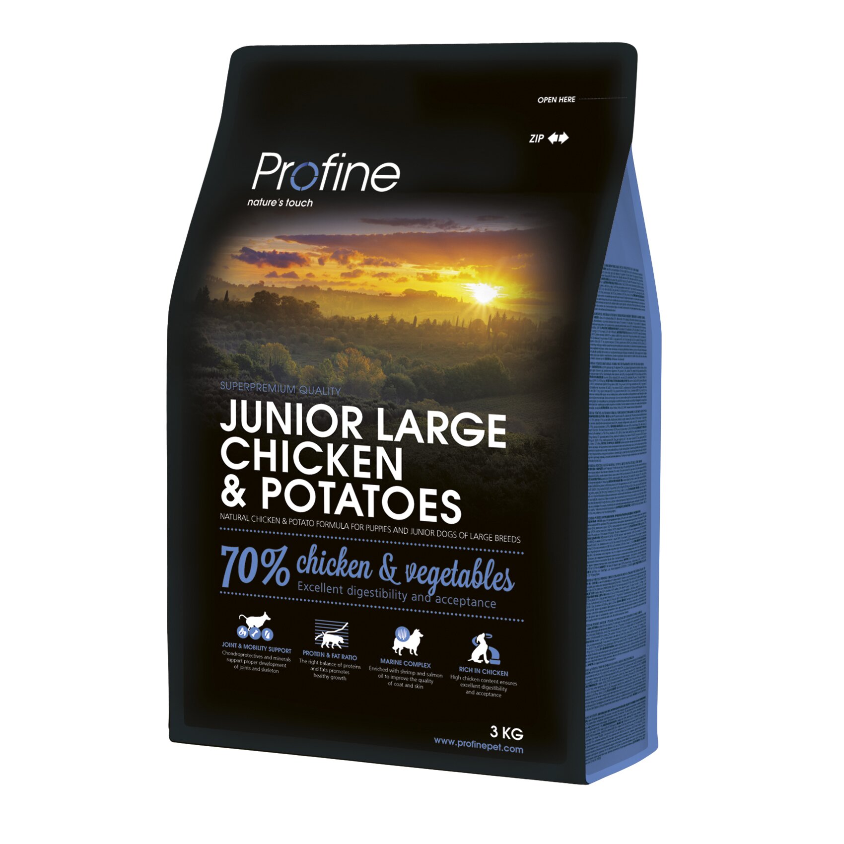 Profine Junior Large сухий корм для цуценят 3 кг - курка та картопля Profine Junior Large сухий корм для цуценят 3 кг - курка та картопля