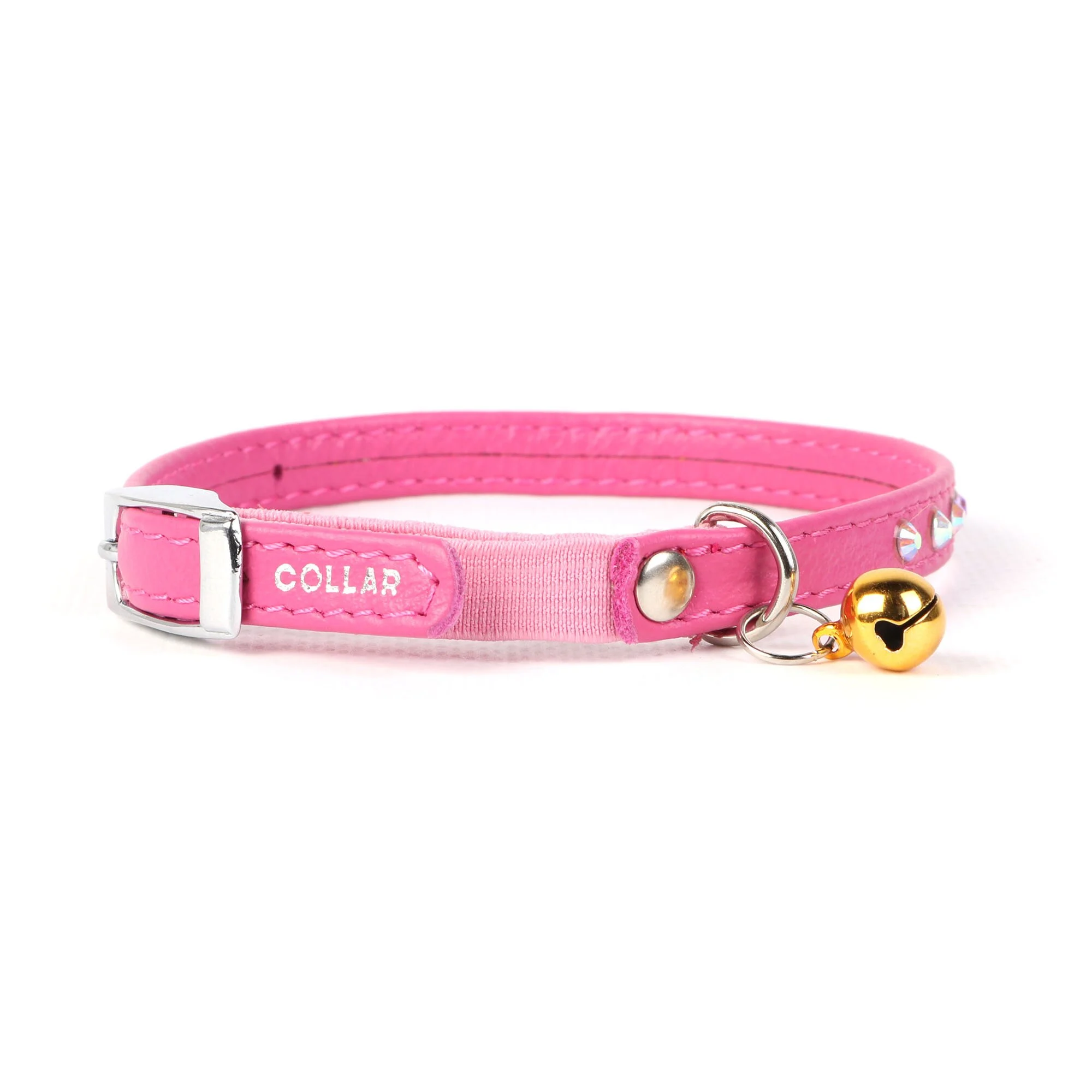 Ошейник Collar кожаный со стразами и резинкой «Glamour» (Гламур) 22-30 см / 9 (розовый) Ошейник Collar кожаный со стразами и резинкой «Glamour» (Гламур) 22-30 см / 9 (розовый)