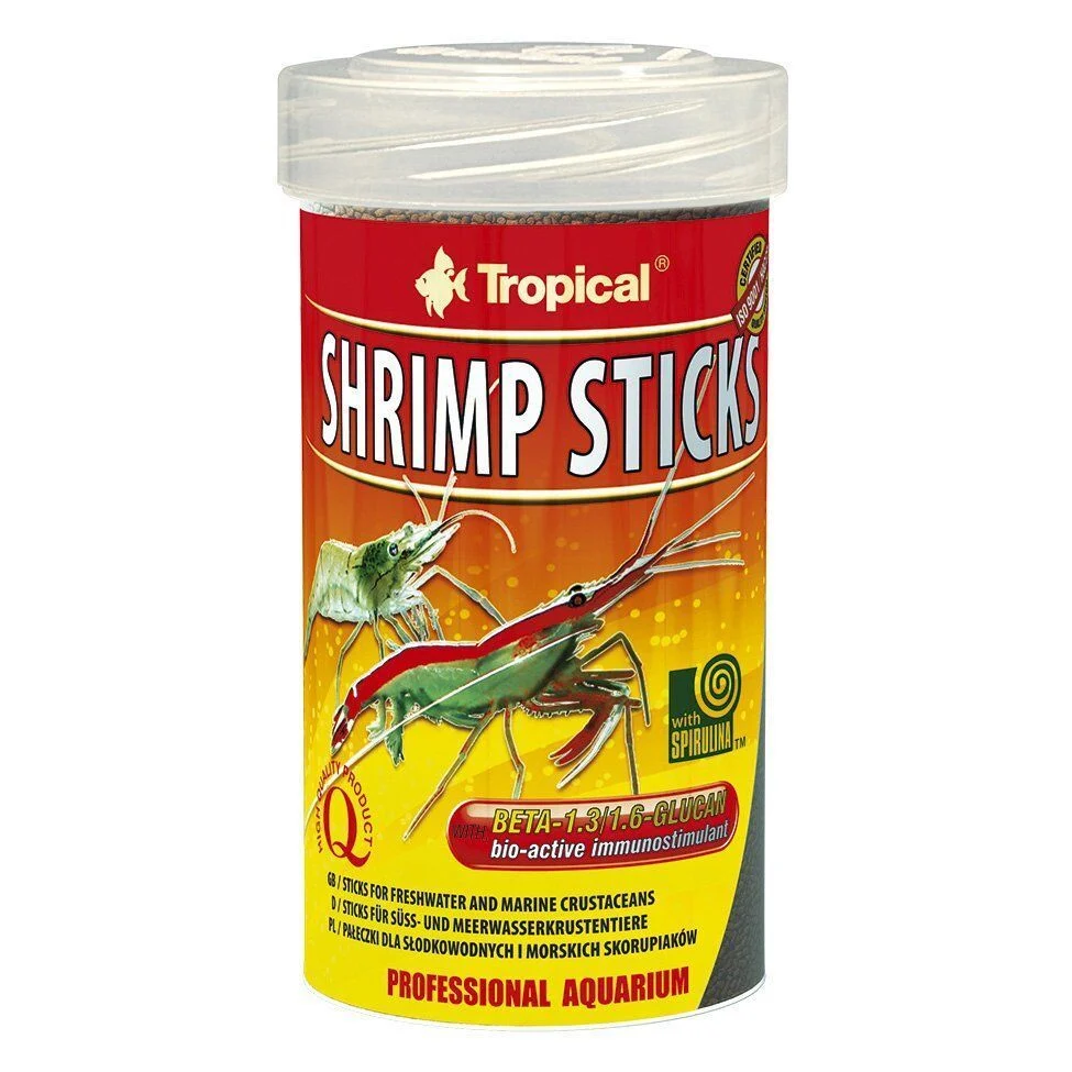 Сухий корм для креветок та раків Tropical Shrimp Sticks 100 мл - палички Сухий корм для креветок та раків Tropical Shrimp Sticks 100 мл - палички