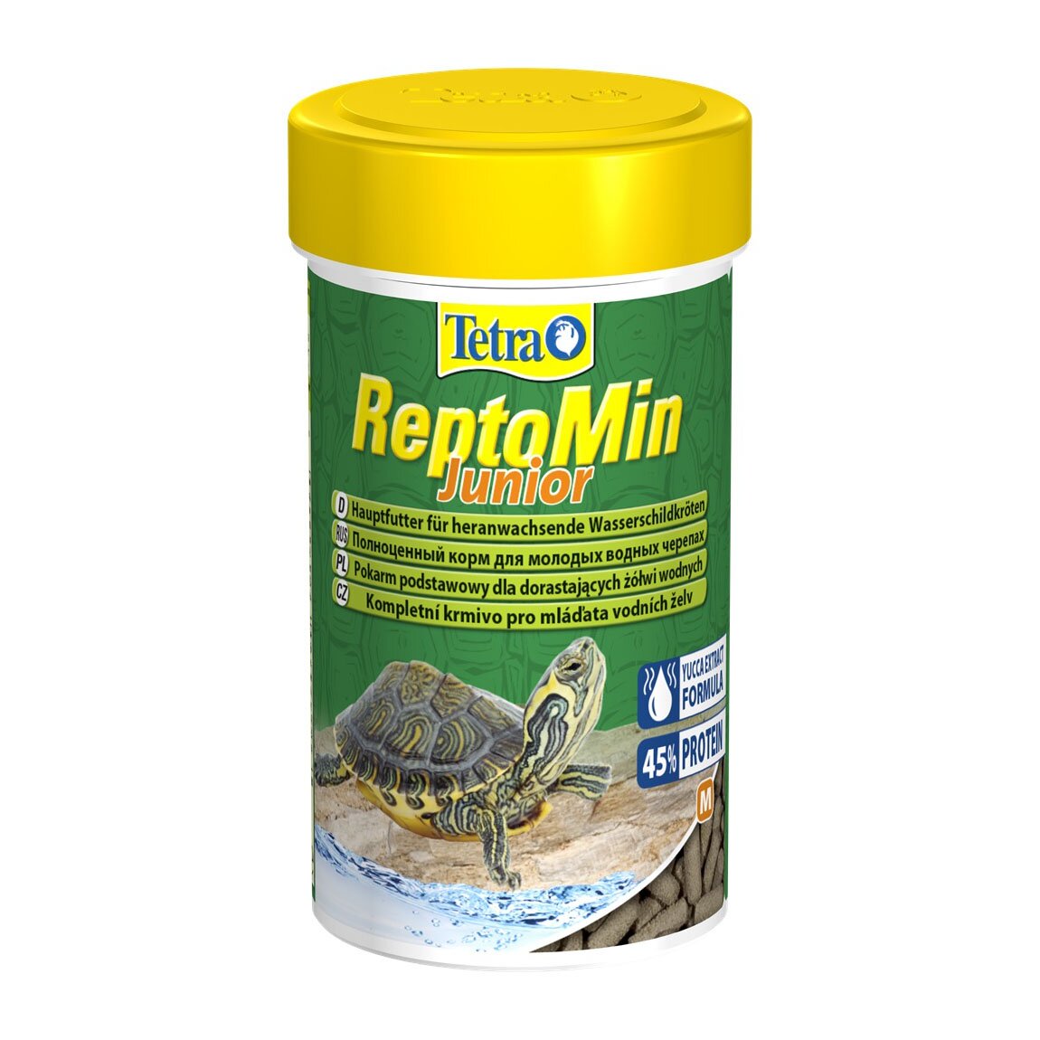 Сухой корм для молодых водоплавающих черепах Tetra в палочках «ReptoMin Junior» 250 мл Сухой корм для молодых водоплавающих черепах Tetra в палочках «ReptoMin Junior» 250 мл