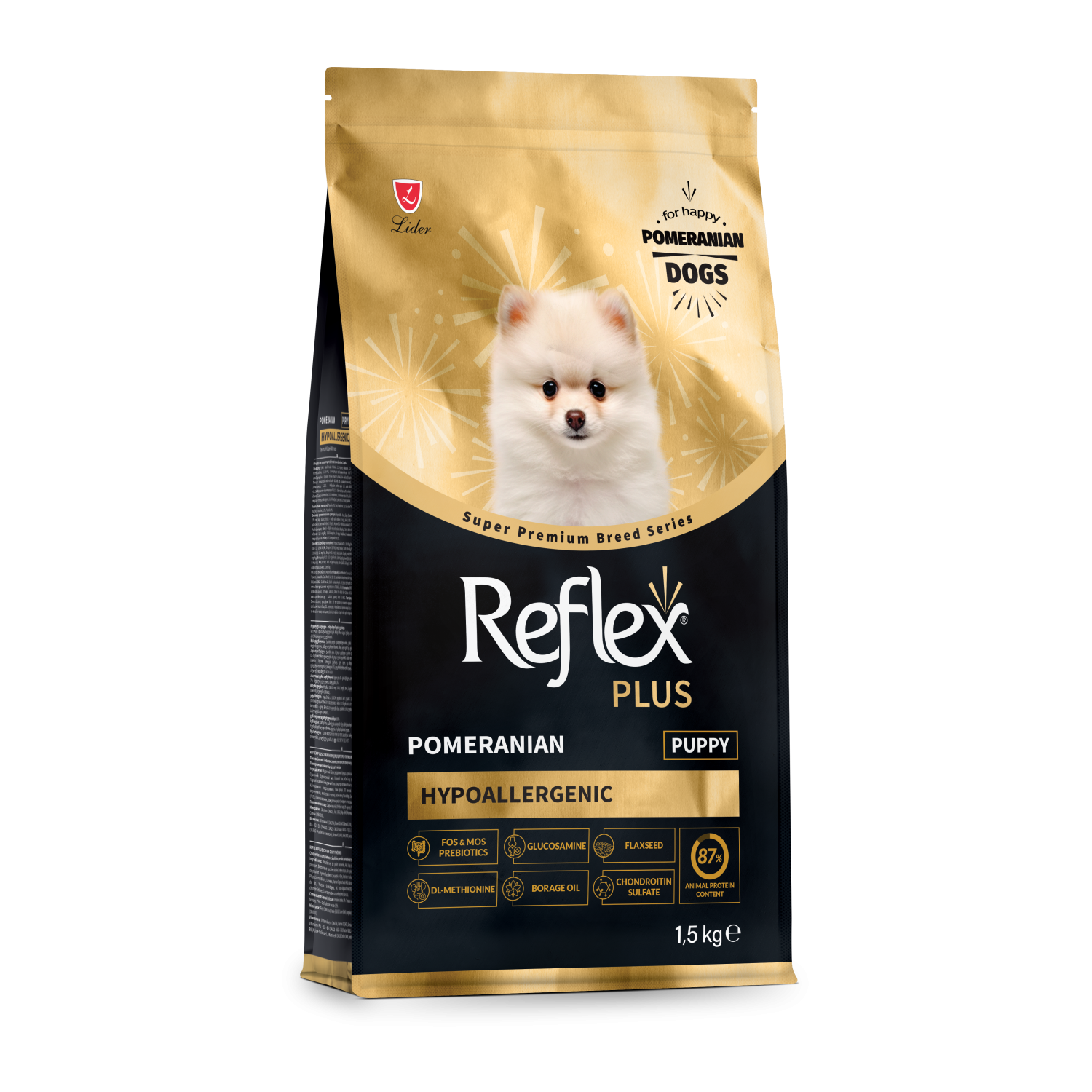Сухий корм для цуценят Reflex Plus Pomeranian Puppy 1,5 кг - курка Сухий корм для цуценят Reflex Plus Pomeranian Puppy 1,5 кг - курка