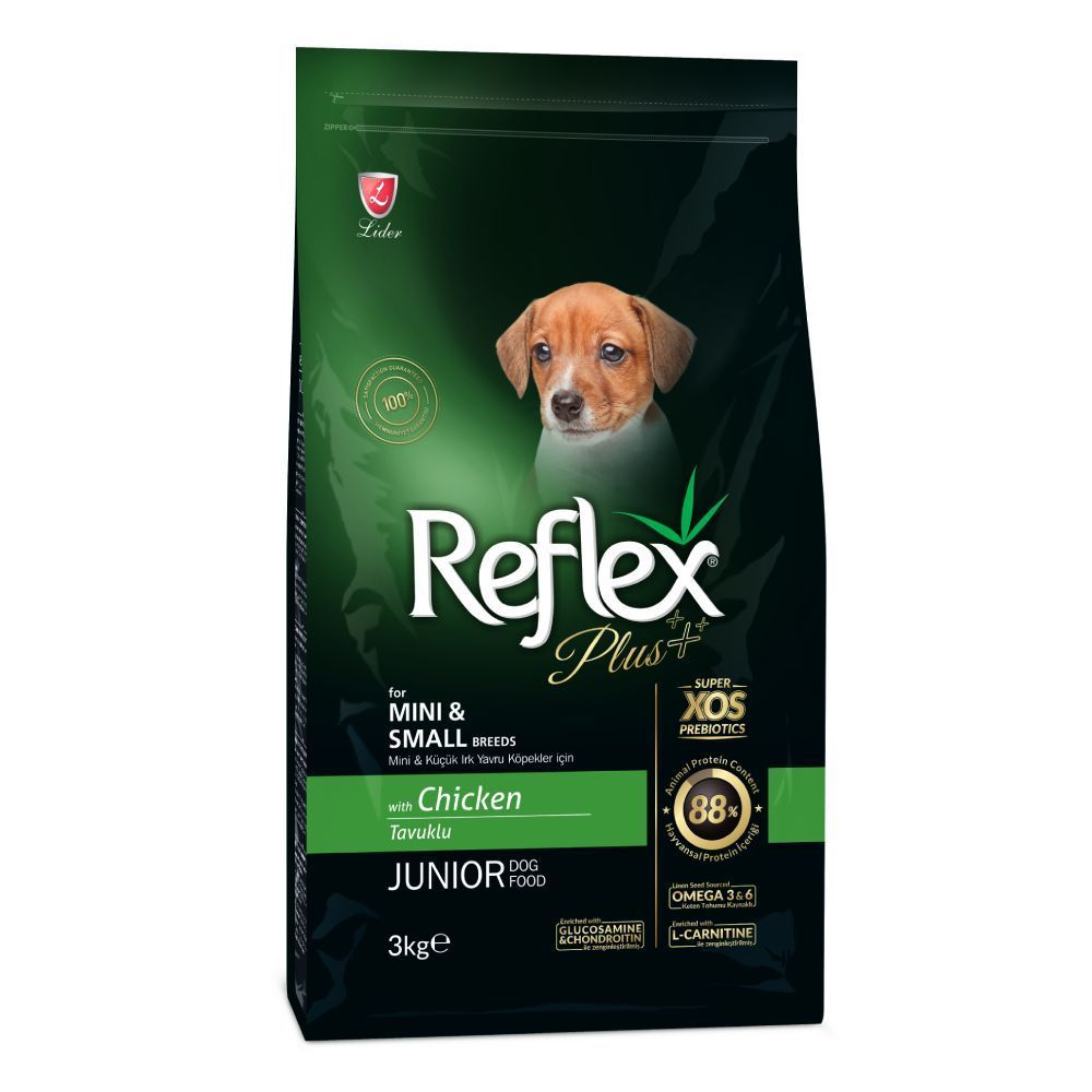 Сухой корм для щенков Reflex Plus Junior Mini Small Breeds 3 кг - курица Сухой корм для щенков Reflex Plus Junior Mini Small Breeds 3 кг - курица