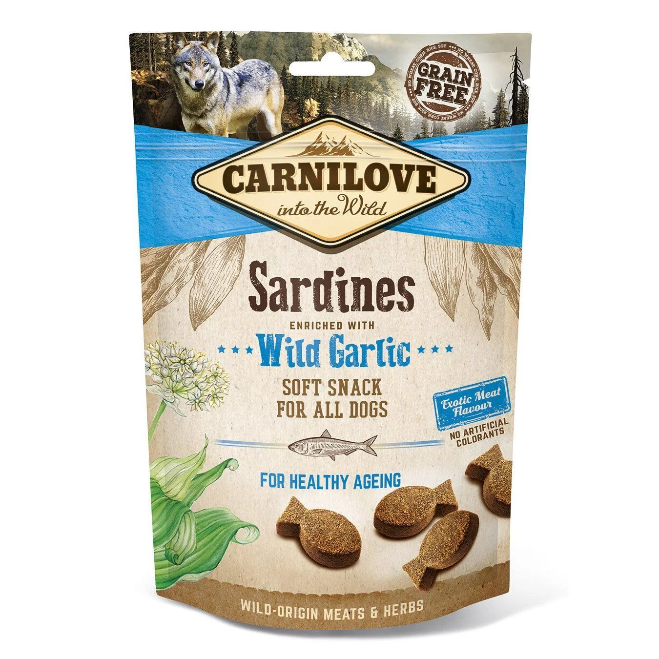 Ласощі для собак Carnilove Soft Snack 200 г - сардина та черемша