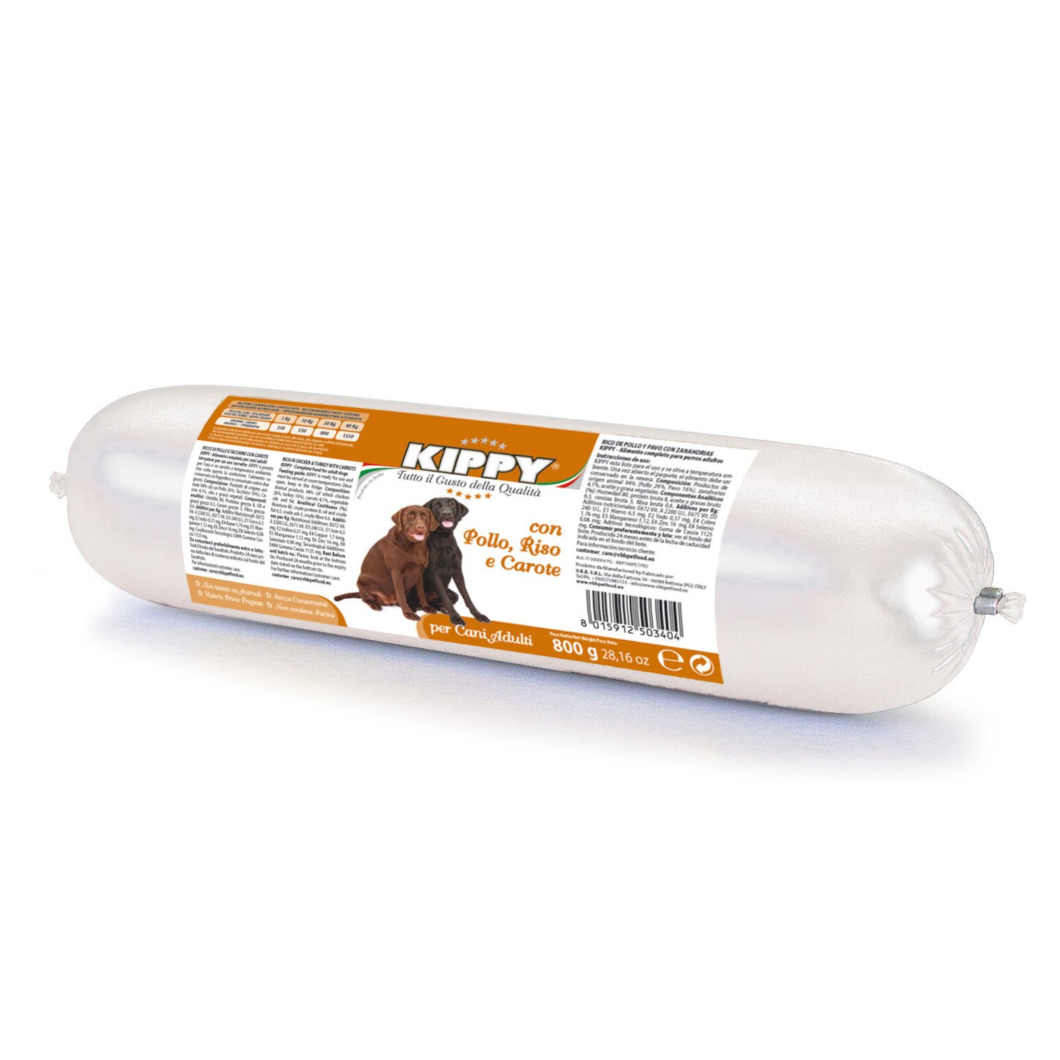 Влажный корм для собак Kippy Dog 800 г (курица, рис и морковь)