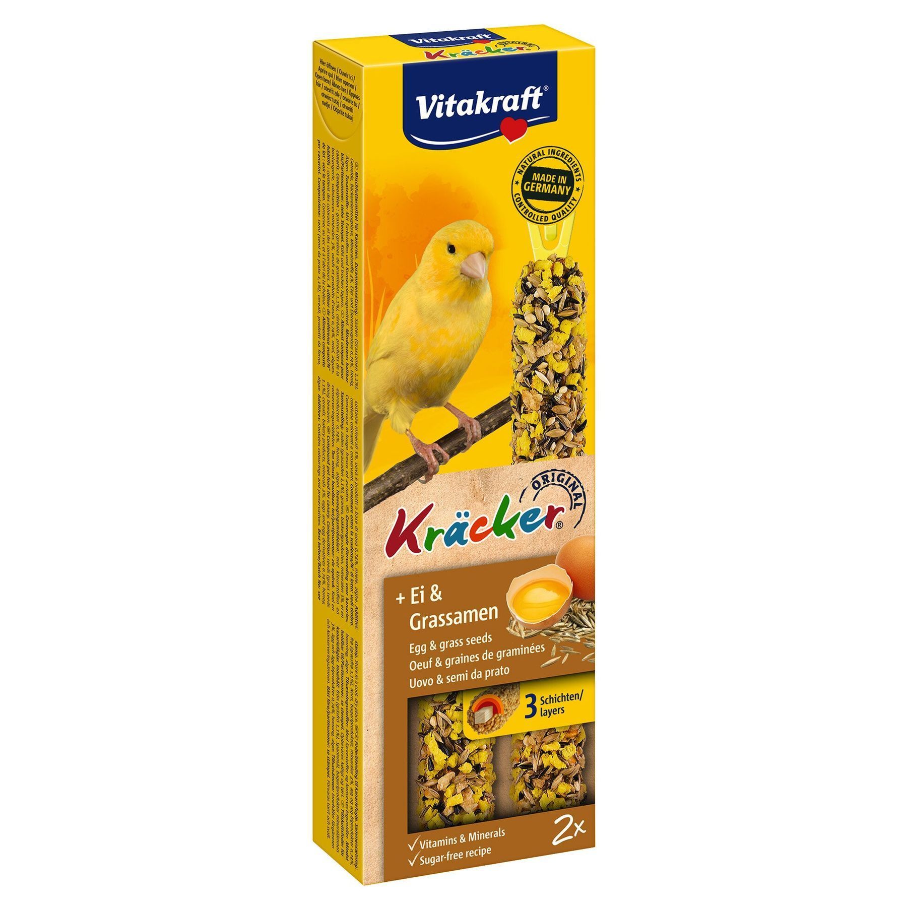 Ласощі для канарок Vitakraft Kracker Original 2 шт х 27 г - яйце та насіння