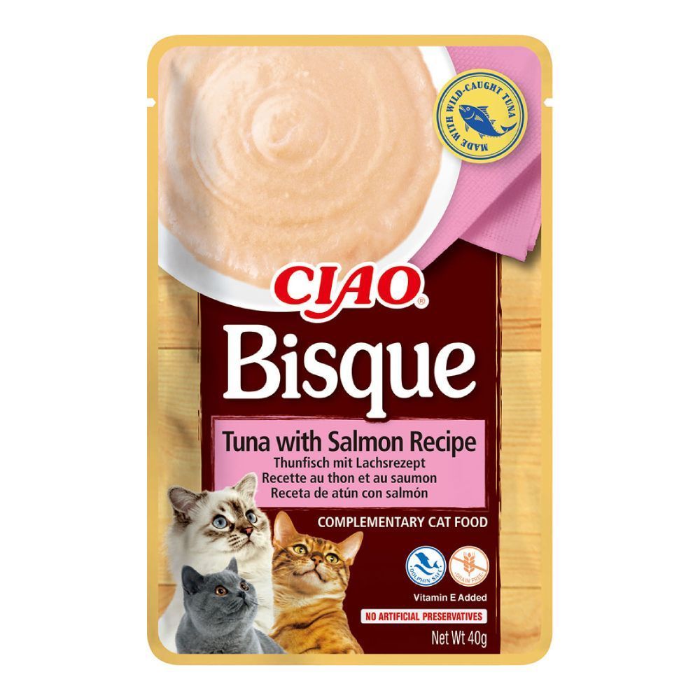 Ласощі для котів Inaba Ciao Bisque 40 г - тунець та лосось