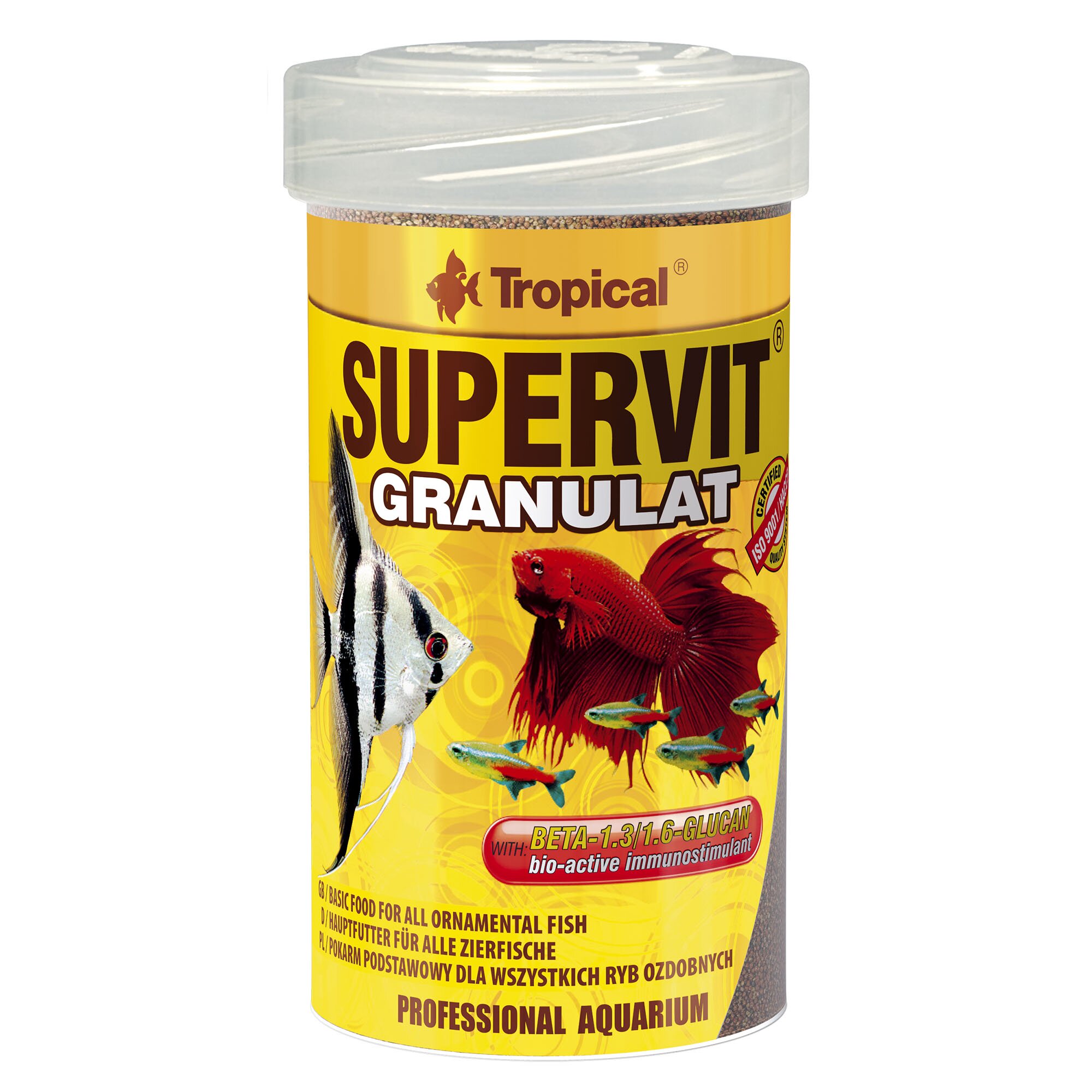 Сухой корм для аквариумных рыб Tropical в гранулах «Supervit Granulat» 100 мл (для всех аквариумных рыб) Сухой корм для аквариумных рыб Tropical в гранулах «Supervit Granulat» 100 мл (для всех аквариумных рыб)
