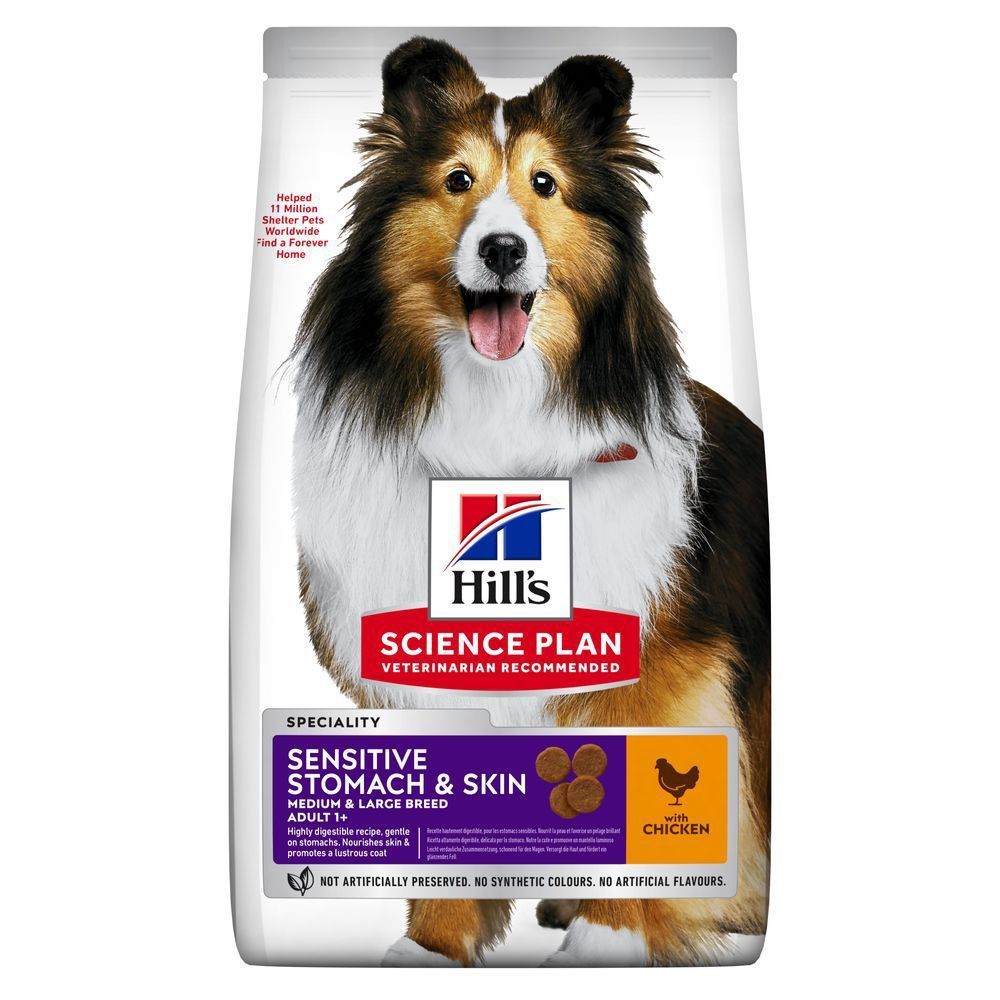 Сухой корм для собак Hill’s Science Plan Sensitive Stomach Skin Medium & Large Breed Adult 14 кг - курица Сухой корм для собак Hill’s Science Plan Sensitive Stomach Skin Medium & Large Breed Adult 14 кг - курица