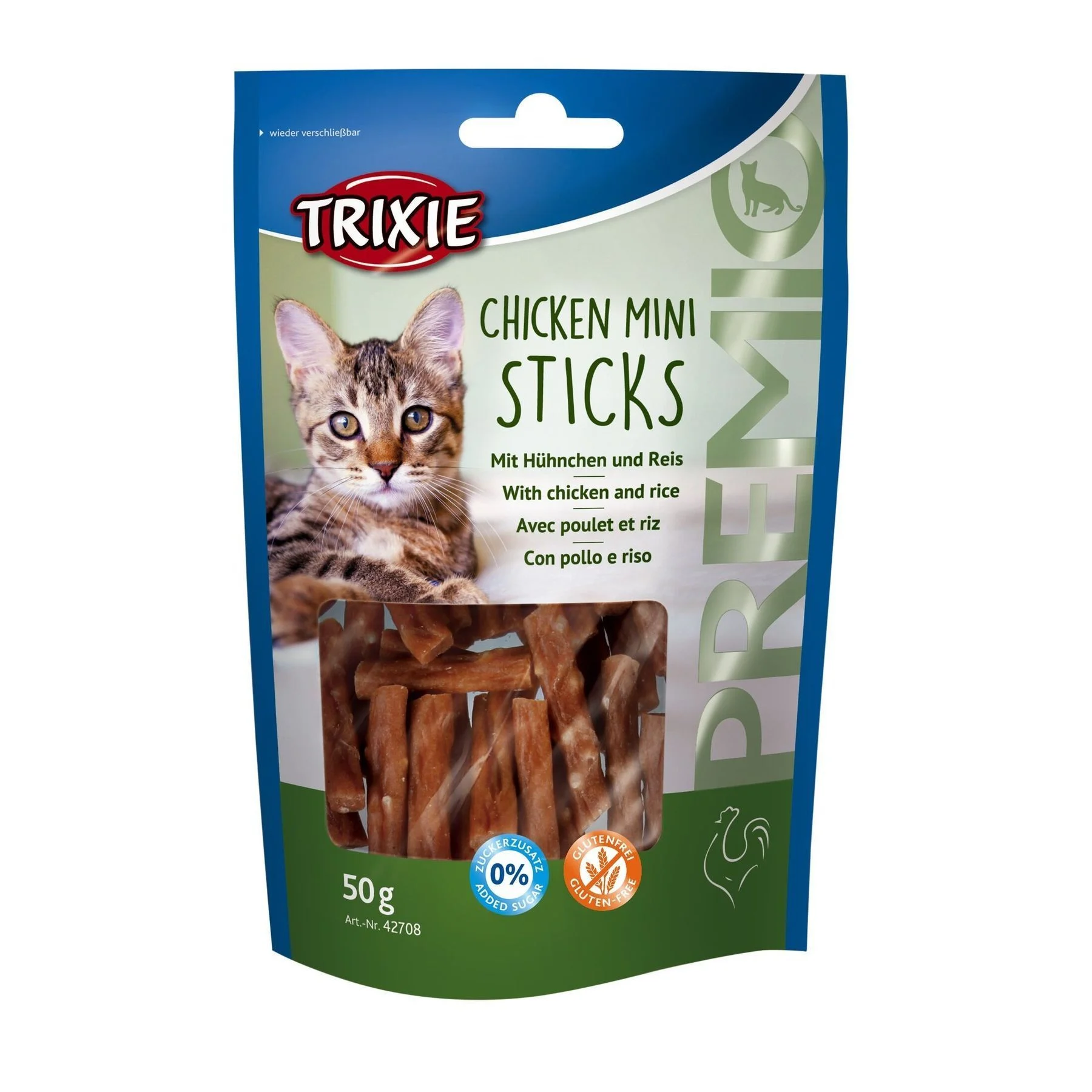 Лакомства для кошек Trixie Premio Mini Sticks 50 г - курица и рис Лакомства для кошек Trixie Premio Mini Sticks 50 г - курица и рис