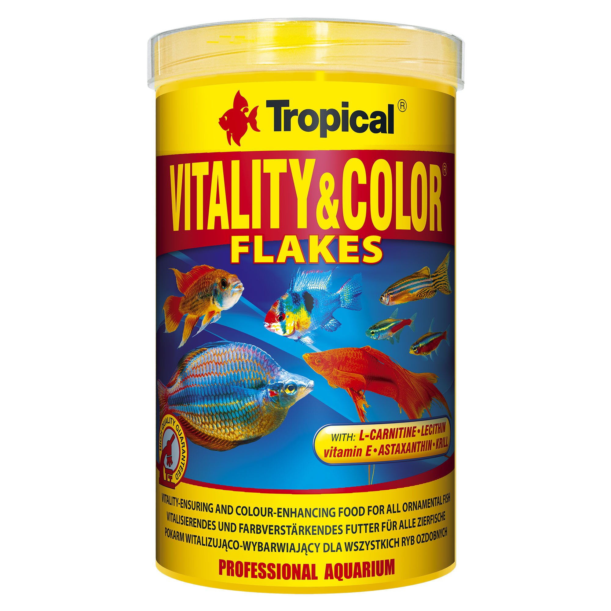 Сухой корм для аквариумных рыб Tropical в хлопьях «Vitality & Color Flakes» 1 л (для всех аквариумных рыб) Сухой корм для аквариумных рыб Tropical в хлопьях «Vitality & Color Flakes» 1 л (для всех аквариумных рыб)