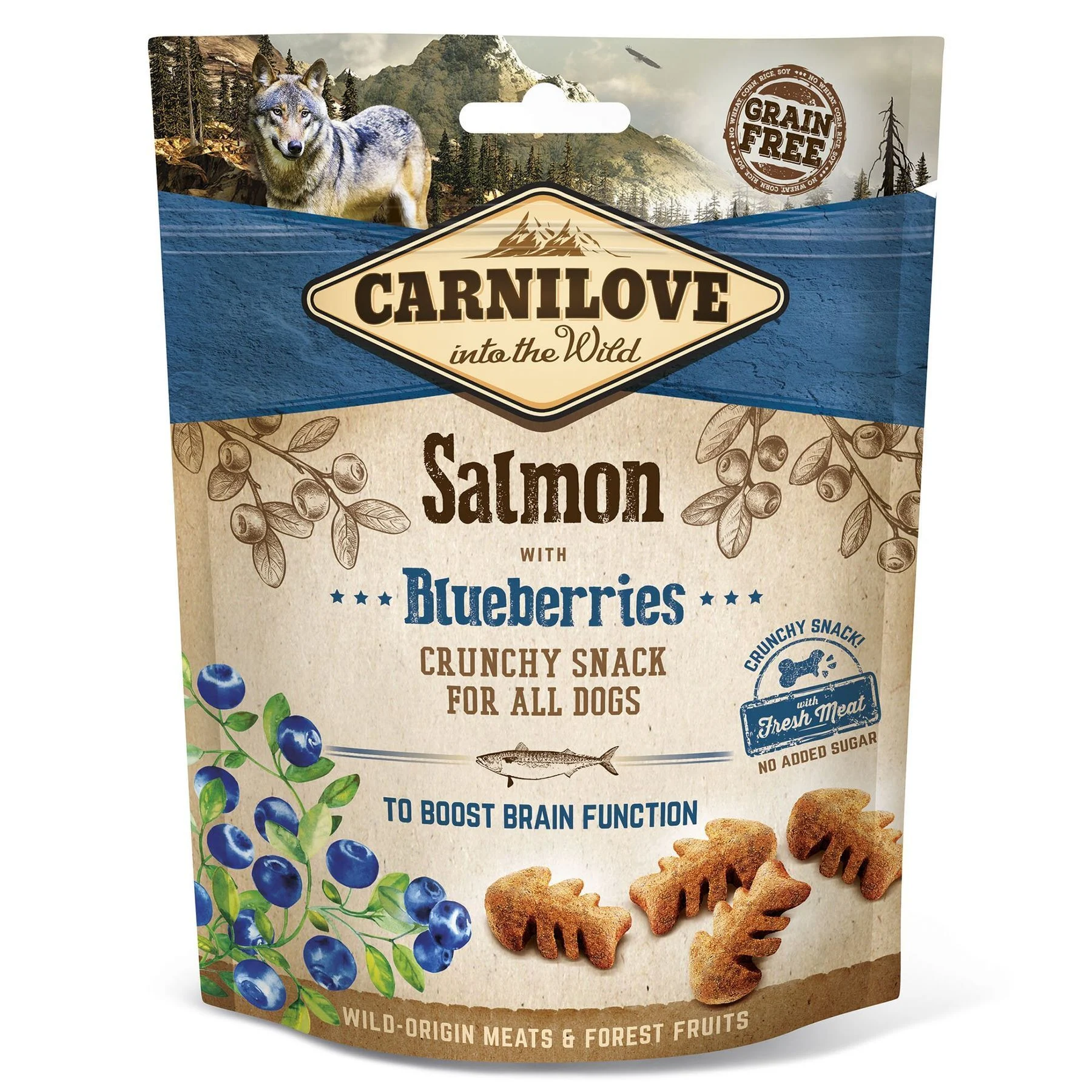 Лакомства для собак Carnilove Crunchy Snack 200 г — лосось и черника Лакомства для собак Carnilove Crunchy Snack 200 г — лосось и черника