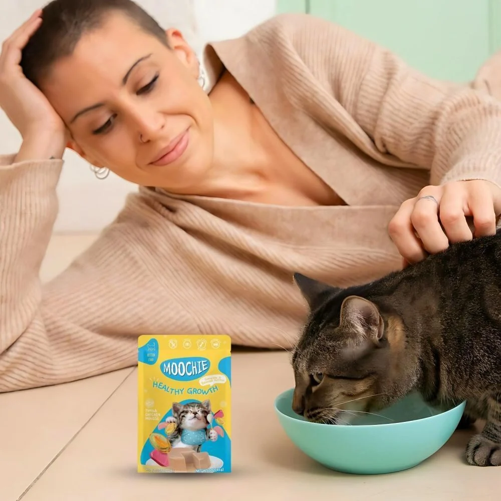 Влажный корм для котят Moochie Healthy Growth Kitten 70 г - тунец и курица Влажный корм для котят Moochie Healthy Growth Kitten 70 г - тунец и курица