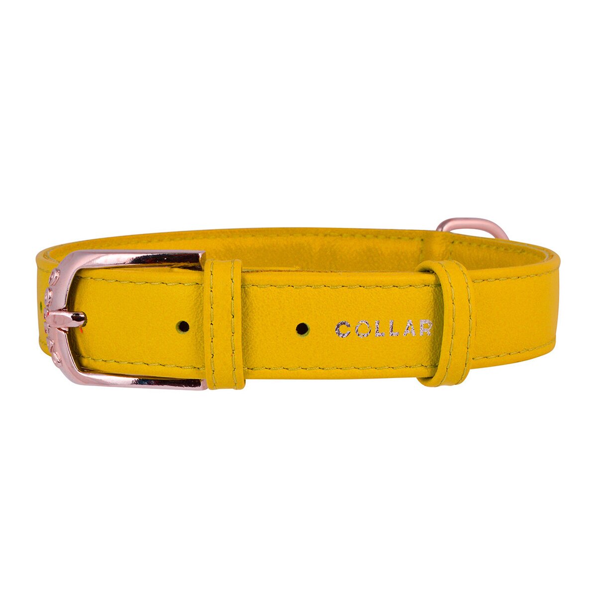 Кожаный ошейник Collar «Glamour» (Гламур) 30-39 см / 20 мм (желтый) Кожаный ошейник Collar «Glamour» (Гламур) 30-39 см / 20 мм (желтый)