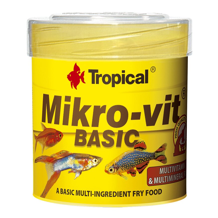Сухой корм для аквариумных рыб Tropical «Mikro-Vit Basic» 50 мл (для молодых рыб) Сухой корм для аквариумных рыб Tropical «Mikro-Vit Basic» 50 мл (для молодых рыб)
